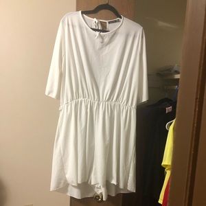Plus size white romper